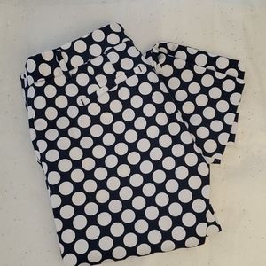 LIKE NEW J.Crew Cropped Pant Navy / Ivory